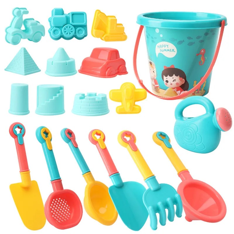 Kids Outdoor Activity Set - 18PCS Beach Toy Set Bucket Seaside