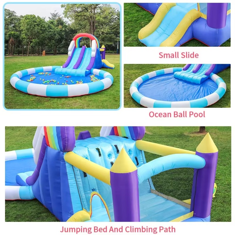 Giant Rainbow Inflatable Water - đánh giá và giá Kids Outdoor Inflatable Water Slide