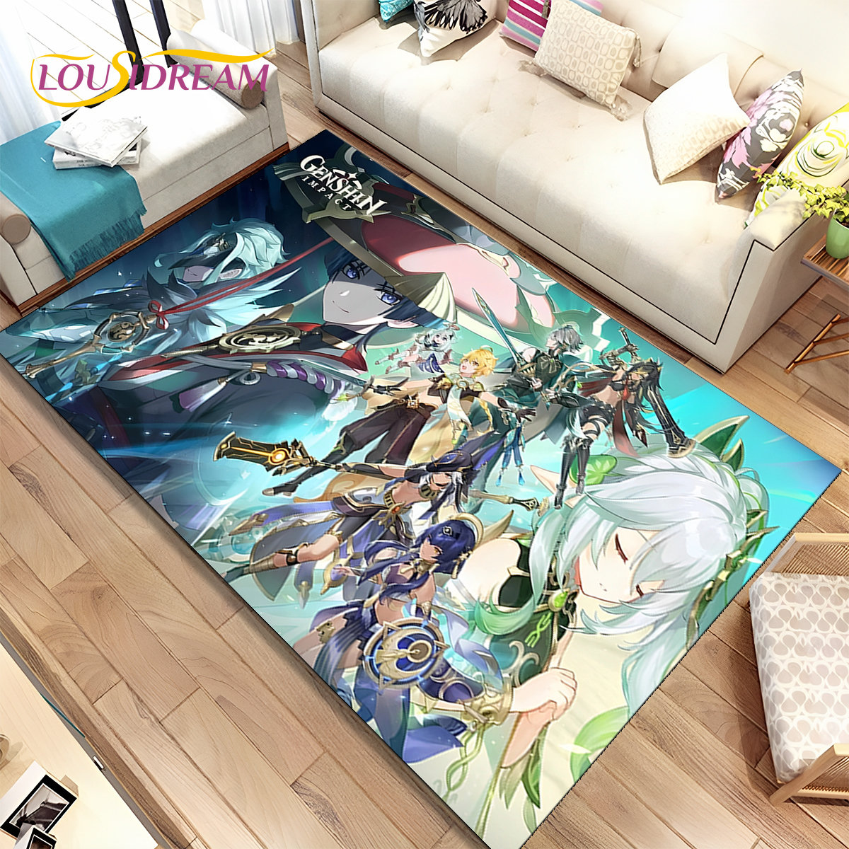 Genshin Impact Cartoon Game Ar - đánh giá và giá Kids Outdoor Mat