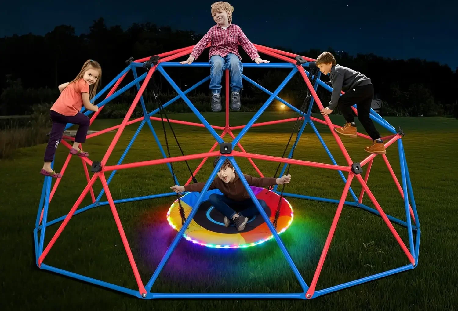 Hapfan Climbing Dome Swing Set - đánh giá và giá Kids Outdoor Jungle Gym Dome