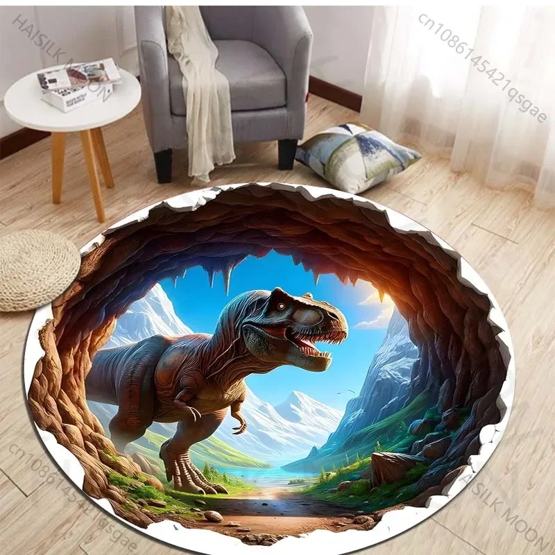 HD 3D Dinosaur Print Round Rug - đánh giá và giá Kids Outdoor Mat