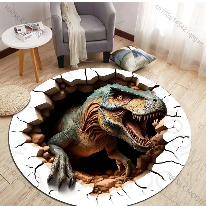 HD 3D Dinosaur Print Round Rug - đánh giá và giá Kids Outdoor Mat