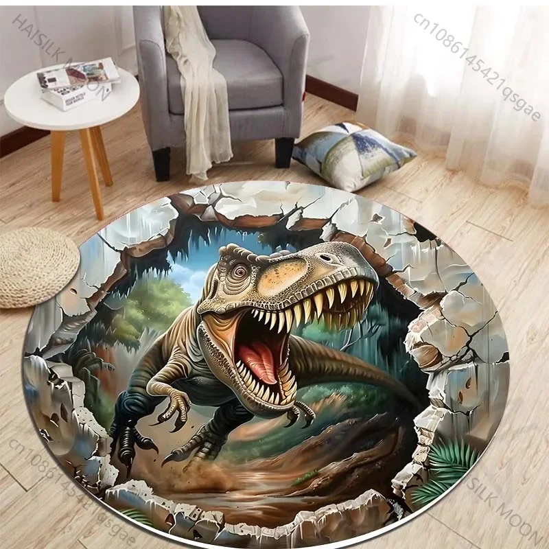HD 3D Dinosaur Print Round Rug - đánh giá và giá Kids Outdoor Mat
