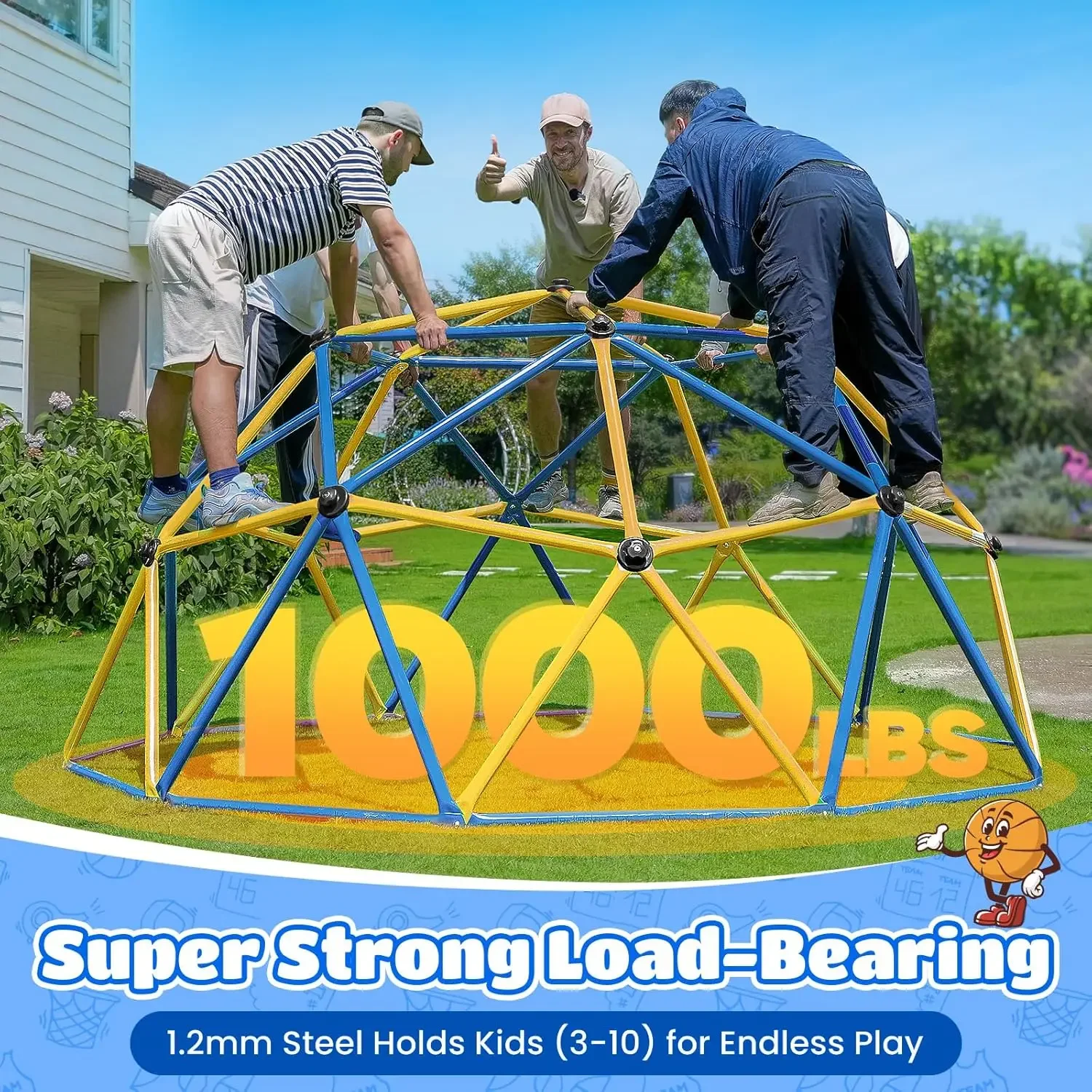 Zupapa 10FT Climbing Dome, Out - đánh giá và giá Kids Outdoor Jungle Gym Dome