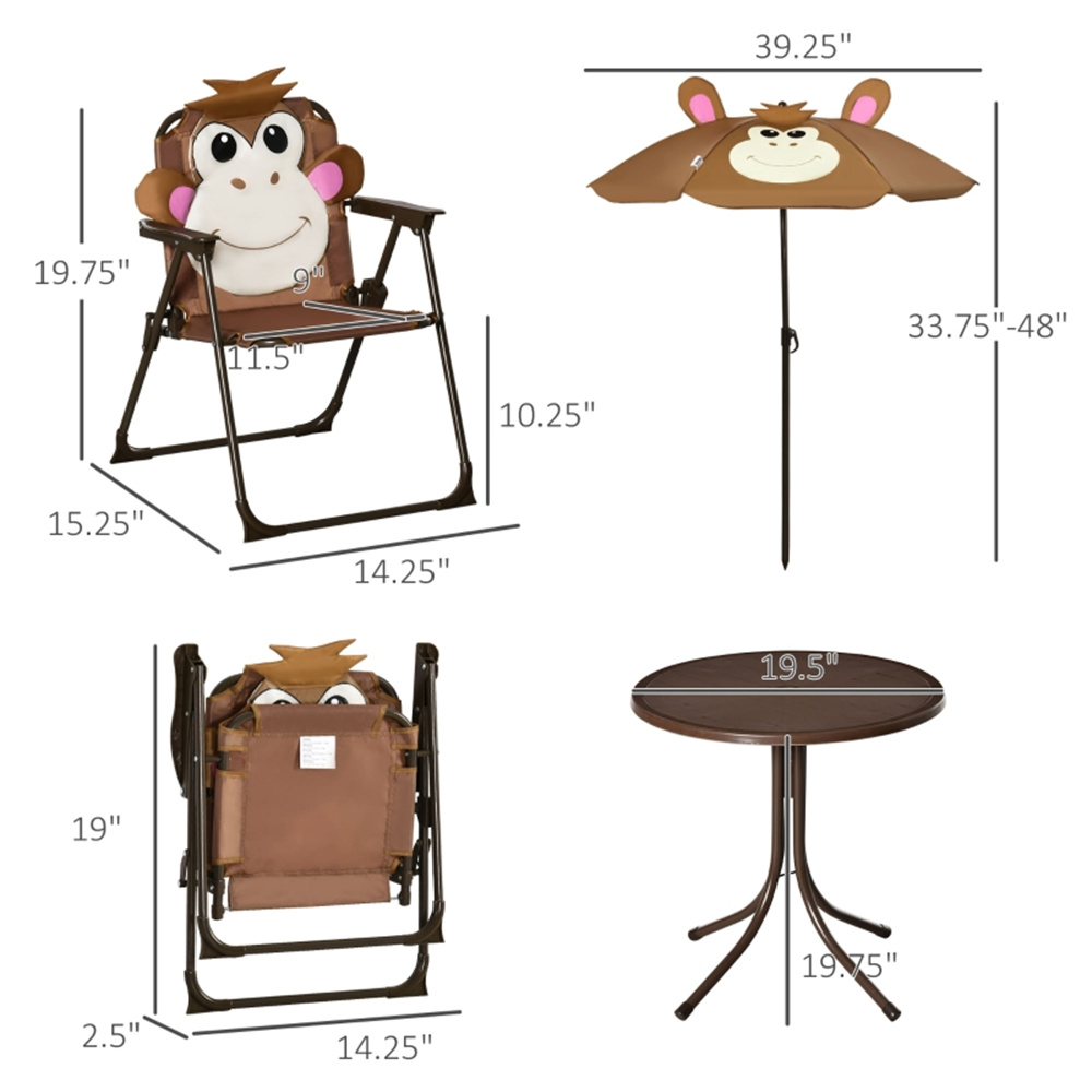 Cute Monkey Kids Patio Table C - đánh giá và giá Kids Outdoor Umbrella Chair