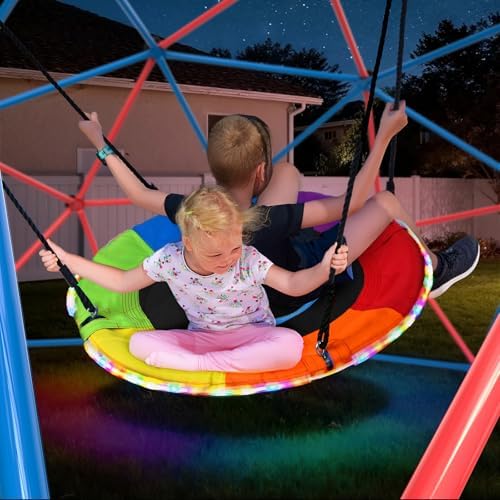 Clim Dome Swing Set with LED S - đánh giá và giá Kids Outdoor Jungle Gym Dome