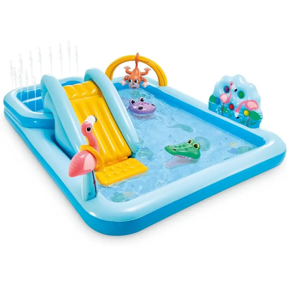 Inflatable Jungle Adventure Pl - đánh giá và giá Kids Outdoor Inflatable Water Slide
