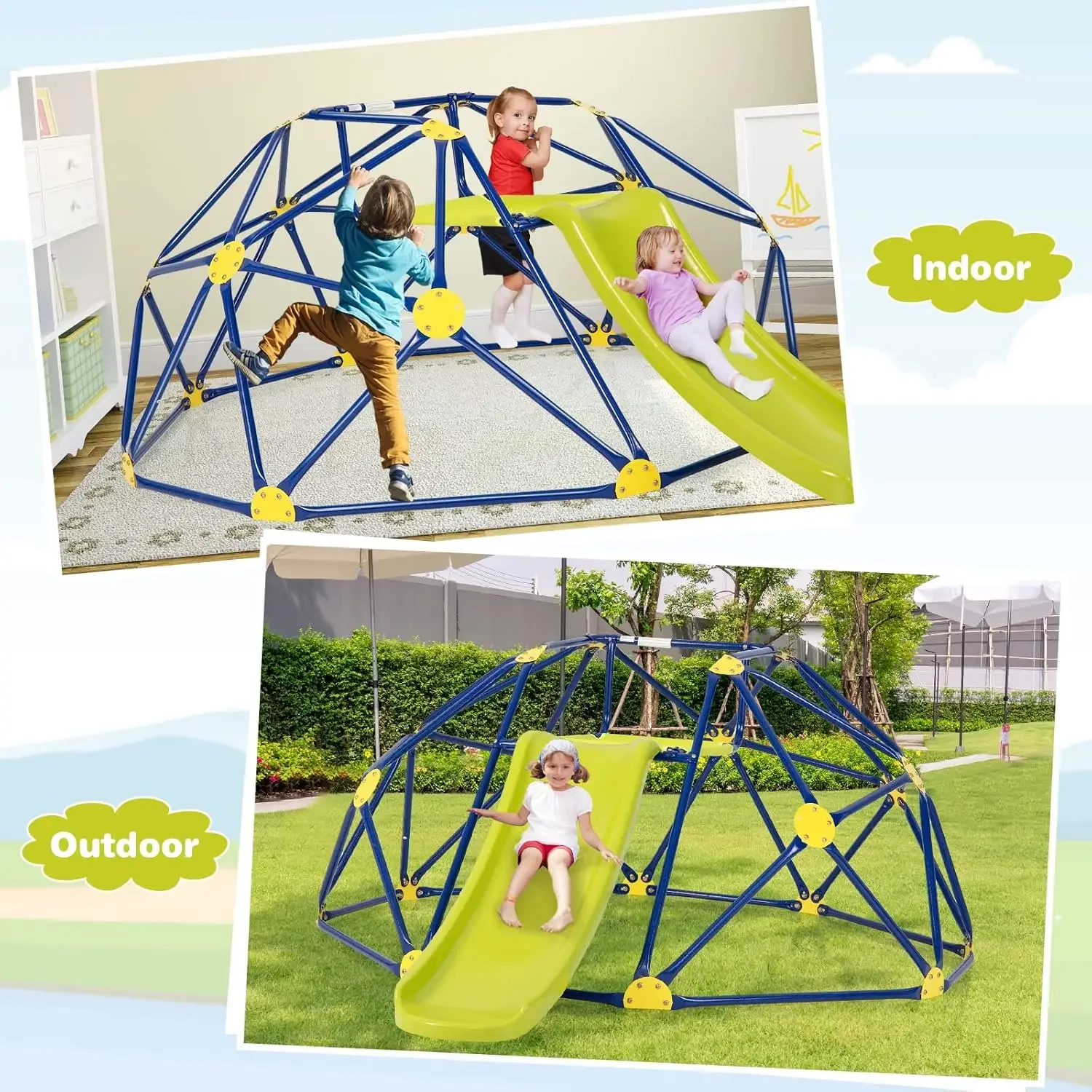 Costzon Climbing Dome with Sli - đánh giá và giá Kids Outdoor Jungle Gym Dome