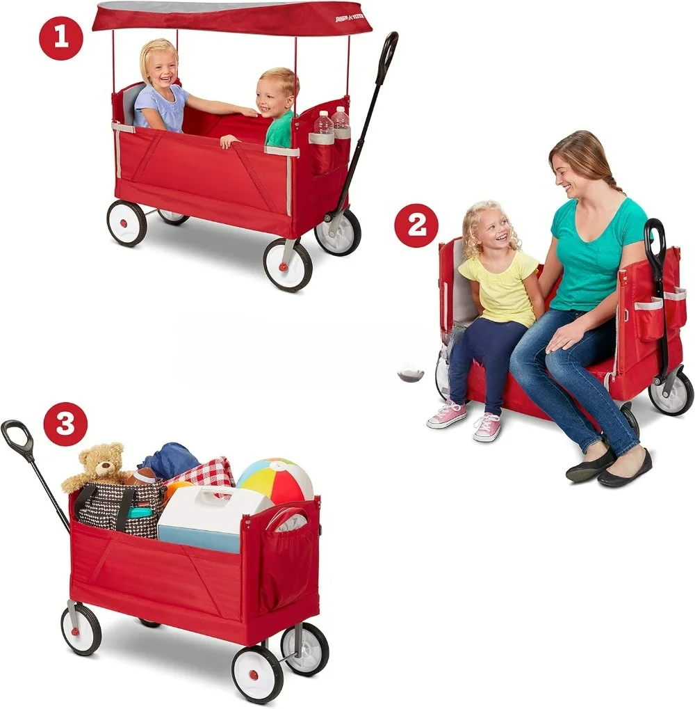 3-In-1 EZ Folding, Outdoor Col - đánh giá và giá Kids Outdoor Wagon