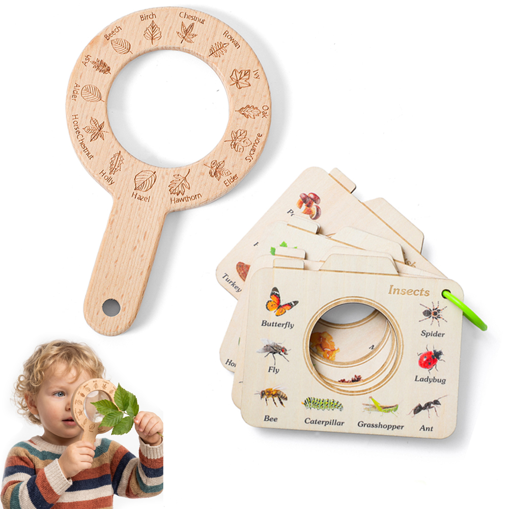 Wooden Magnifying Glass and Ca - đánh giá và giá Kids Outdoor Explorer Kit