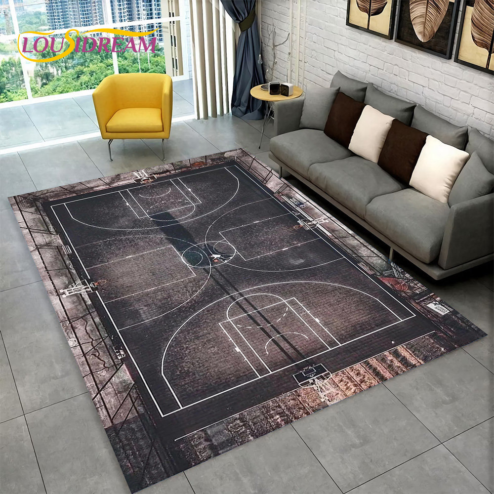 3D Basketball Cour Cartoon Are - đánh giá và giá Kids Outdoor Mat