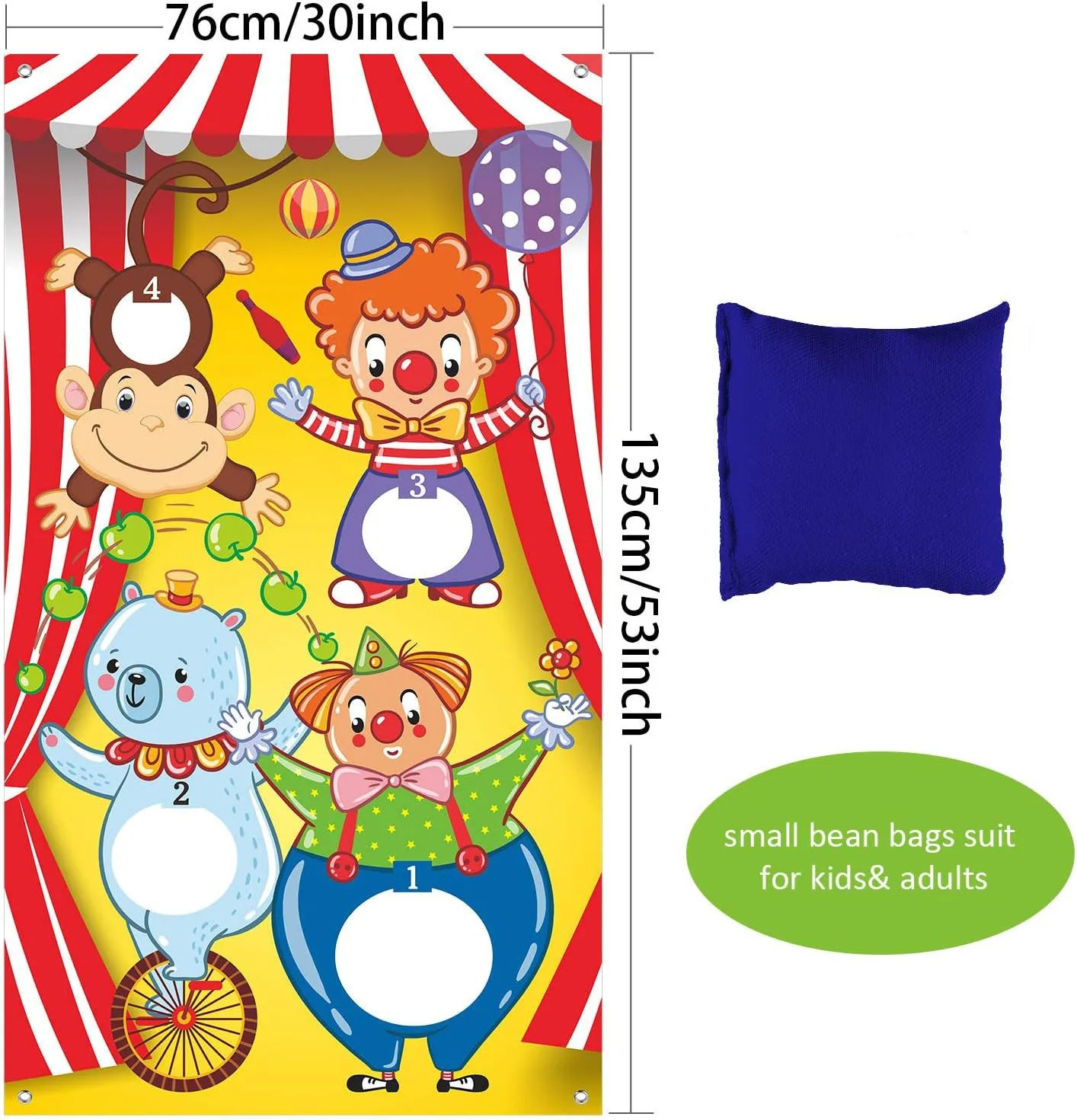 Circus Clown Monkey Bear Bean  - đánh giá và giá Kids Outdoor Bean Bag