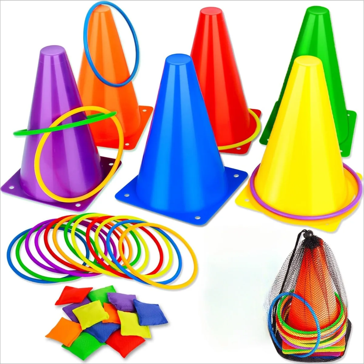 3 in 1 Soft Plastic Cones Bean - đánh giá và giá Kids Outdoor Bean Bag